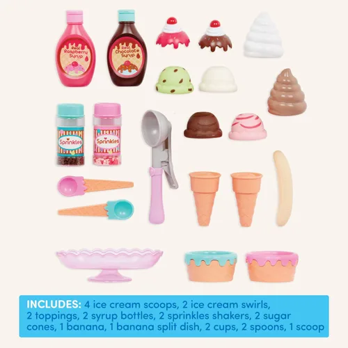 Miniatura 5 de Battat – Play Circle – Comida de Juguete – Conjunto de Helados – Accesorios de Cocina para Niños – Juego de Simulación – Heladería Sweet Treats – 3+