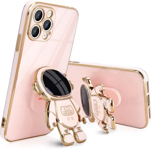 Miniatura 12 de Pepmune Funda compatible con iPhone 12 Bonita Diseño de Soporte de Astronauta en 3D Protección de Cámara A Prueba de Golpes Cubierta Trasera Suave
