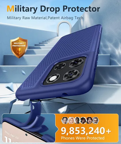 Miniatura 995 de FNTCASE Funda para iPhone 17 Pro: Fundas delgadas translúcidas de color azul claro compatibles con MagSafe, protección completa de la cámara