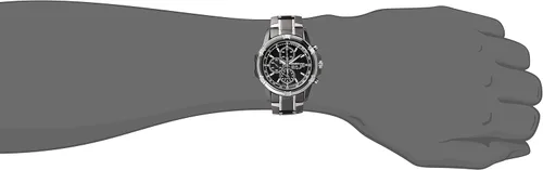 Miniatura 2 de SEIKO Reloj SSC141 para hombre - Esfera azul con cronógrafo solar, calendario de fecha y agujas LumiBrite, acero inoxidable y resistente al agua