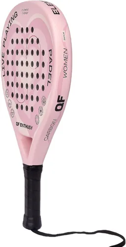 Miniatura 9 de Padel Racket, Carbon Fiber Surface Padel Racquet, Lightweight, Ideal for Training/Matches Rosa