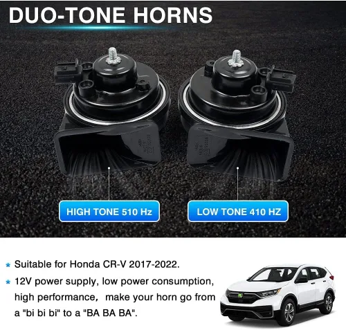 Miniatura 5 de Autorder Kit de bocina de coche para Honda CRV CR-V 2017-2026, accesorios de 12 V, bocina de caracol impermeable, tono alto y bajo, reemplazo