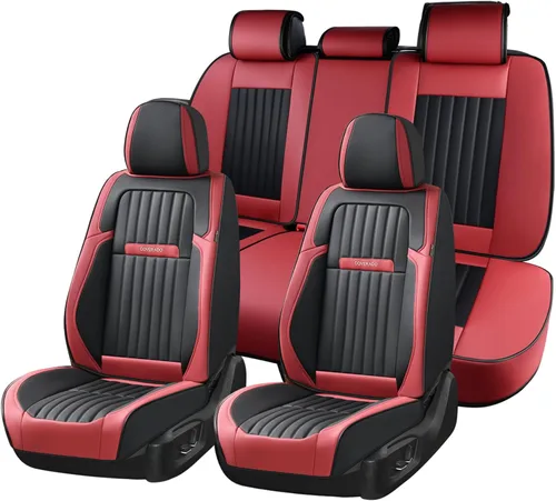 Miniatura 61 de Coverado Fundas de Asiento Delantero para Automóvil, 2 Piezas Fundas de Asiento de Cuero para Automóviles, Protector de Asiento de Automóvil Solo