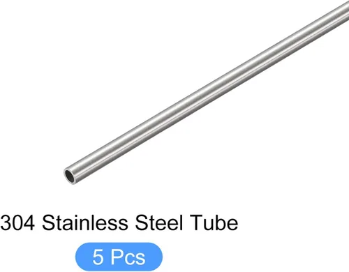 Miniatura 5 de METALLIXITY Tubo de acero inoxidable 304 (0.118 in de diámetro exterior x 0.031 in de pared T x 11.811 in de largo), 5 piezas, tubo recto