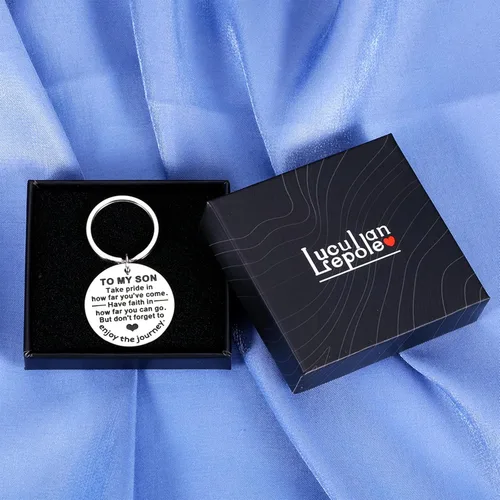 Miniatura 7 de Regalos de cumpleaños para hijo, regalos de Navidad para niños, regalos de graduación para niños universitarios, llavero inspirador