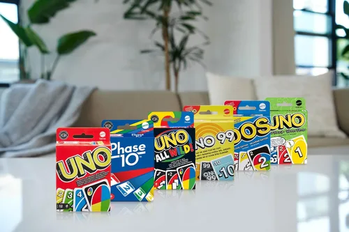 Miniatura 7 de Mattel Games UNO House Rules - Juego de cartas para niños, adultos, familias, noche de juegos y fiestas, los jugadores pueden inventar reglas