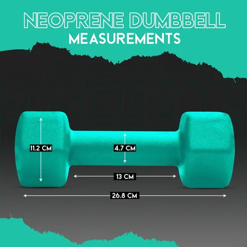 Miniatura 3 de Fitness Republic Juego de 2 mancuernas de neopreno, antideslizantes, forma hexagonal, pesas libres para tonificación muscular y fortalecimiento
