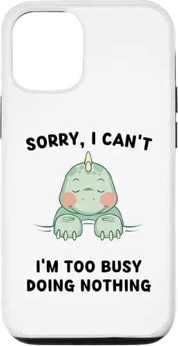 Miniatura 25 de iPhone 16 Sorry, I Can't I'm Too Busy Doing Nothing Sleeping Dinosaur Case