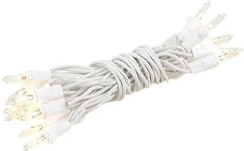Novelty Lights Mini cadena de luz transparente de 20 bombillas de 8.5 pies en cable blanco, luces incandescentes no conectables para botellas y