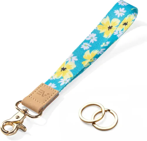 Miniatura 15 de EcoVision - Llaveros lindos con correa para llaves, llavero de muñeca para mujer, correa de insignia con 2 argollas para llaves