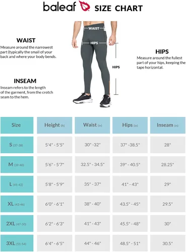 Miniatura 6 de BALEAF Mallas de forro polar para hombre, pantalones térmicos de ciclismo, resistentes al agua, con cremallera, bolsillos, para invierno, cálido