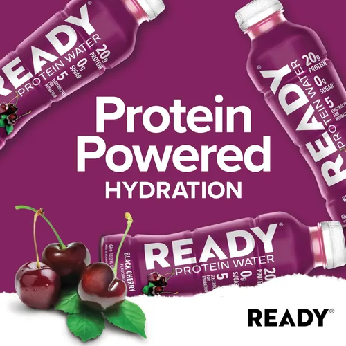 Miniatura 8 de Ready Protein Water - Agua con 0.53 onzas (15 g) de proteínas de suero de leche, sin azúcar, 12 unidades, 16.9 onzas líquidas cada una.