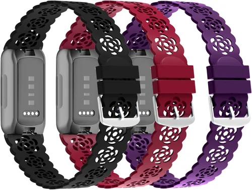 Paquete de 3 correas de silicona delgadas compatibles con Fitbit Inspire 3/Inspire 2/Inspire HR/Inspire, correa de repuesto deportiva de silicona