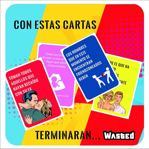 Miniatura 6 de WASTED - El juego de fiesta de Happy Ending Games - Tarjetas de juego - Juego de mesa de desafíos (versión en español)