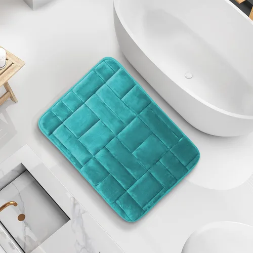 Miniatura 3 de Clara Clark - Tapete para baño, de espuma viscoelástica, terciopelo y felpa ultra suave, antideslizante, lavable a máquina y de secado rápido, de 17