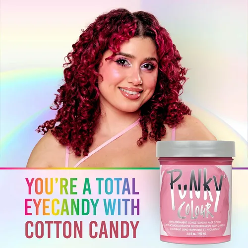 Miniatura 3 de Punky Cotton Candy Color de Cabello Semipermanente - Tinte Acondicionador para el Cabello Vegano y Libre de Crueldad, Dura Hasta 35 Lavados, 3.5 fl