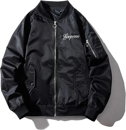 Miniatura 5 de XYXIONGMAO Ropa de hip hop de dragón japonés para hombre, chaqueta de bombardero de gran tamaño, rompevientos callejeros voladores