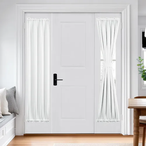 Miniatura 135 de Cortina térmica para puerta con bolsillo para barra, opacas, tratamiento de ventanas con ojales y ojales Deconovo 1 panel