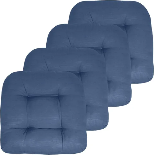Miniatura 27 de Sweet Home Collection - Cojines para silla de patio al aire libre, cojines prémium con relleno grueso y cómodo de fibra, con tul, 19 x 19 pulgadas