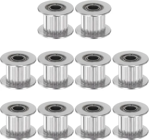 Miniatura 8 de HARFINGTON 10pcs 2GT Polea tensora 20 dientes 0.197 in diámetro 0.709 in diámetro correa dentada de aluminio para 0.236 in ancho cinturón 3D