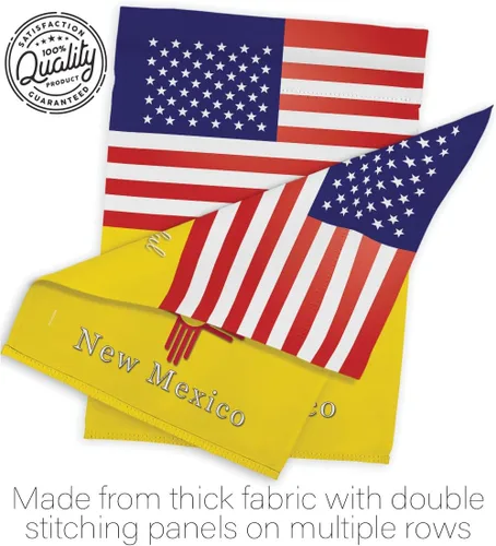 Miniatura 6 de Americana Home & Garden US New Mexico House Flag 2 pcs Pack Regional States American Territories Republic Country Particular Area Decoration Banner