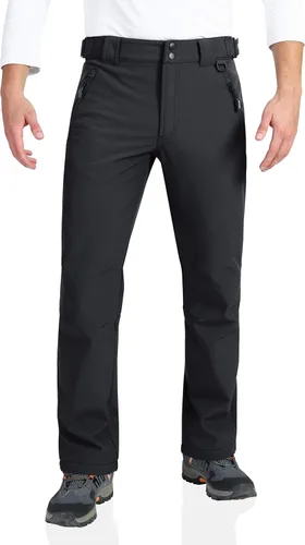 Outdoor Ventures Lite - Pantalones deportivos impermeables y resistentes al viento para hombre, con forro polar, para senderismo, esquí, nieve,