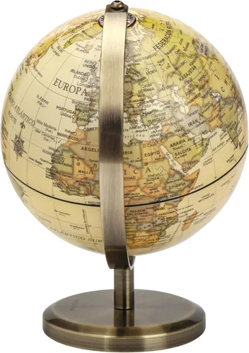 Miniatura 4 de Annova Globo antiguo de 5.5 pulgadas de diámetro – Decoración de escritorio educativa/geográfica/moderna – Arco y base de acero inoxidable