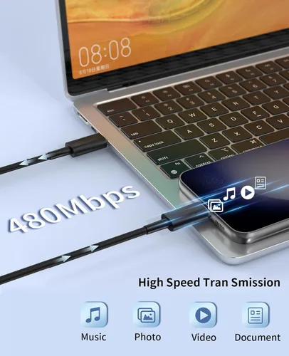 Miniatura 5 de Cargador Tipo C de Carga Rápida, Paquete de 2 Cargadores USB C Súper Rápidos de 25 W con Cable USB C de 6 Pies Compatible con Samsung Galaxy S24