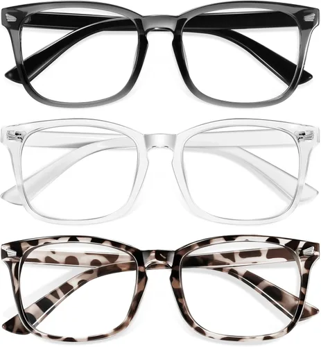 Miniatura 8 de Okany Gafas de luz azul para niños, paquete de 3 gafas de bloqueo de luz azul para niñas y niños, gafas de pantalla de juegos de computadora, Gris