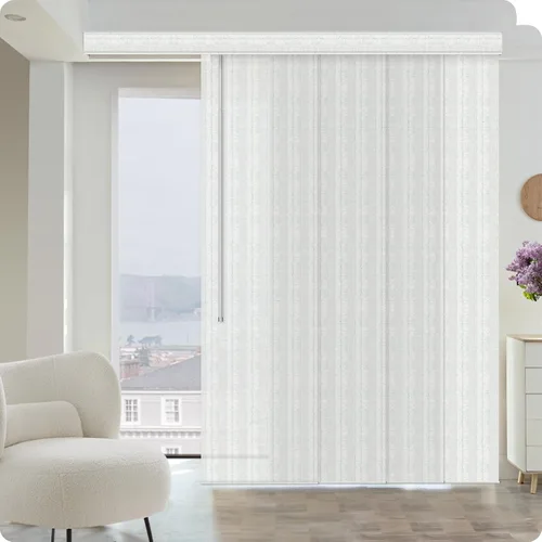 Miniatura 20 de Graywind - Paneles deslizantes manuales 100% opacos con control de varilla, persianas de privacidad para ventanas de patio, puertas corredizas