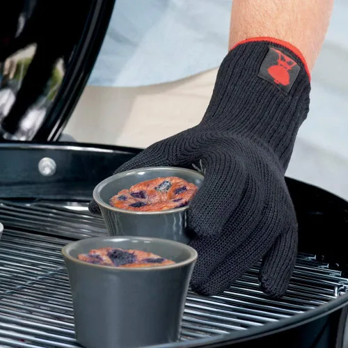 Miniatura 4 de Weber Premium Gloves L/XL - Guantes resistentes al calor (hasta 482°F / 482.0 °F) con agarre de silicona, diseño flexible, color negro