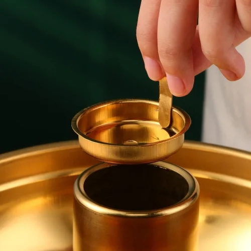 Miniatura 3 de Olla de acero inoxidable dorada duradera para fondue de postre, olla multiusos para frutas, perfecta para reuniones familiares, fiestas de Oro