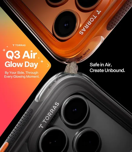 Miniatura 2 de TORRAS Ostand Q3 Air - Funda para iPhone 17 Pro Max con soporte magnético de 360°, compatible con MagSafe, probado contra caídas de grado militar
