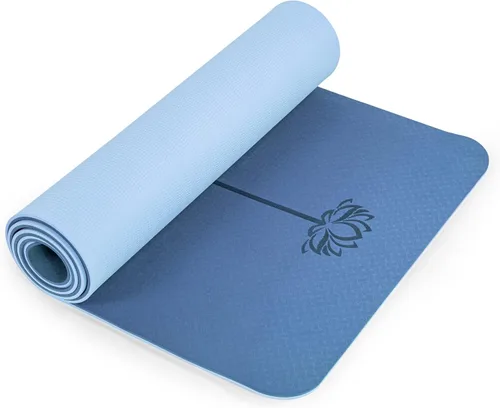 Miniatura 14 de Alfombrilla de yoga antideslizante, esterillas de fitness de pilates, ecológicas, antidesgarros, de 1/4 de pulgada de grosor, esterillas de yoga