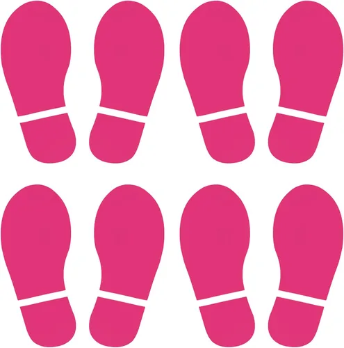 Miniatura 29 de PATIKIL Adhesivo de huellas de 6 x 2.5 pulgadas, 4 pares de zapatos de PVC para decoración de clase, guía de escaleras, color negro