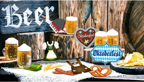 Miniatura 5 de 2 pancartas de Oktoberfest, guirnalda de Oktoberfest, bandera bávara, cartel de banderines de Oktoberfest, telón de fondo, accesorios de cabina