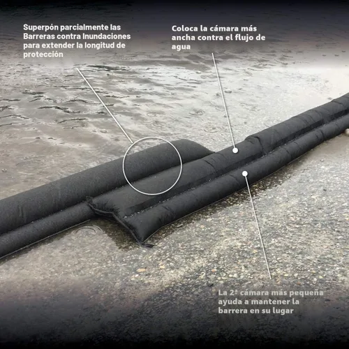 Miniatura 6 de Quick Dam - QD610-1 - Barrera contra inundación activada por agua, Paquete de 1 unidad, Negro