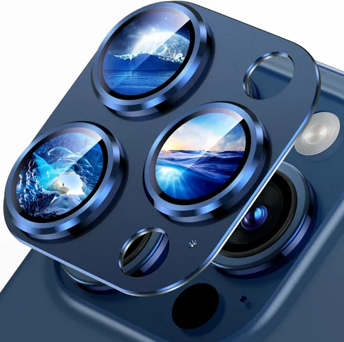 Miniatura 40 de Uyiton Compatible con iPhone 17 Pro Protector de Lente de Cámara - [No Fácil de Romper][Fuerte Adsorción][Compatible con Fundas] Cubierta de Titanio
