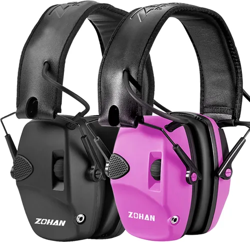 Miniatura 9 de ZOHAN EM054 Electronic Ear Protection for Shooting Range with Sound Amplification Noise Reduction, Ear Muffs for Gun Range a1-Negro