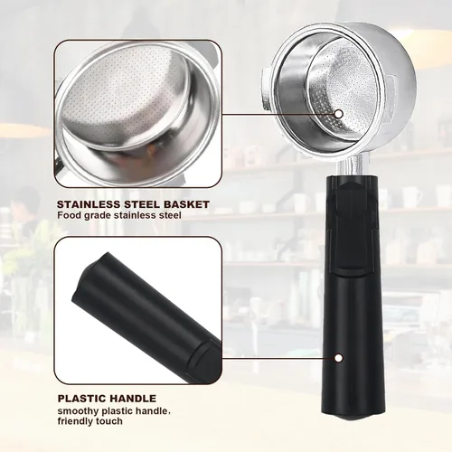 Miniatura 3 de Gevi 51mm Portafiltro sin fondo de 3 orejas - Apto para Yabano, incluye cesta de filtro de portafiltro