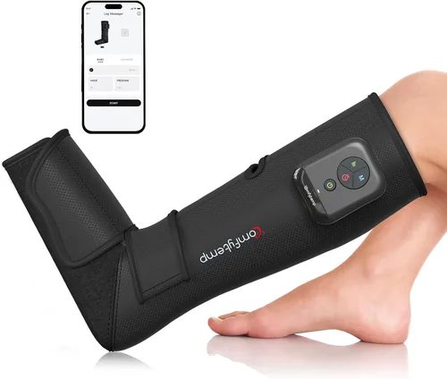 Comfytemp Masajeador de piernas inalámbrico de compresión de aire para circulación y alivio del dolor, bota de compresión portátil de pies y