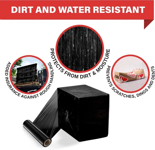 Miniatura 6 de Stretch Wrap - Rollos de plástico transparente para palé de plástico, resistente, 18 x 11 pulgadas, calibre 80 (grosor de 20 micras), autoadhesivo