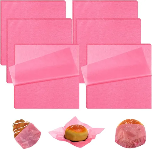 Miniatura 10 de Estune 240 hojas de papel para delicatessen de 12 x 12 pulgadas, hojas de papel sándwich de cera seca, a prueba de aceite, para cestas de alimentos