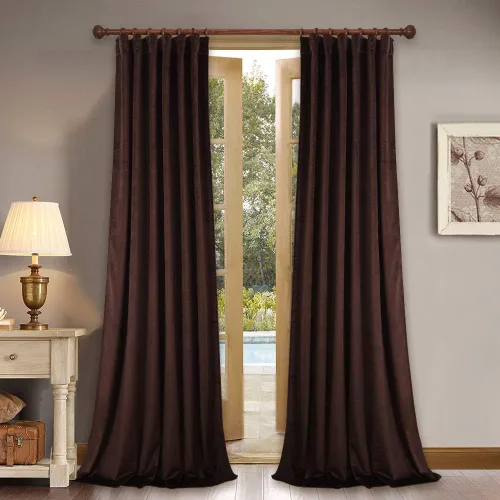 Miniatura 25 de StangH Cortinas de terciopelo súper suaves con pestaña trasera, cortinas azul marino para puerta corredera, decoración de lujo, cortinas opacas