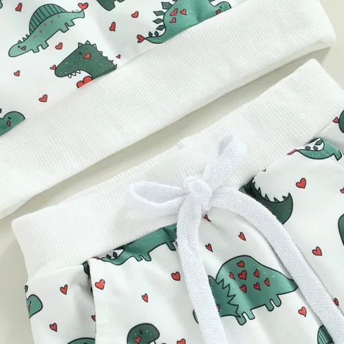 Miniatura 13 de Mameluco de manga larga con estampado de corazón para el día de San Valentín, recién nacido, para bebés, niños y niñas