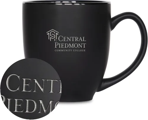 Miniatura 28 de Rico Industries - Taza de cerámica mate negra con grabado láser estándar de 15oz para NCAA (escuelas T & U) - Para bebidas calientes o frías