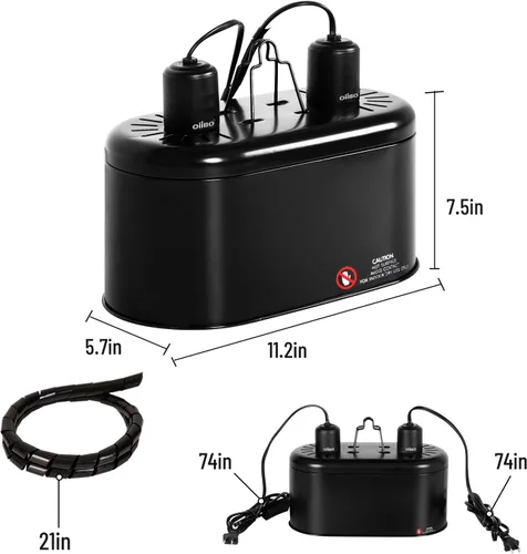 Miniatura 8 de Paquete combinado de lámpara de calor para reptiles, lámpara de reptil doble con lámpara de calor de reptiles UVA de 100 W y reptiles infrarrojos