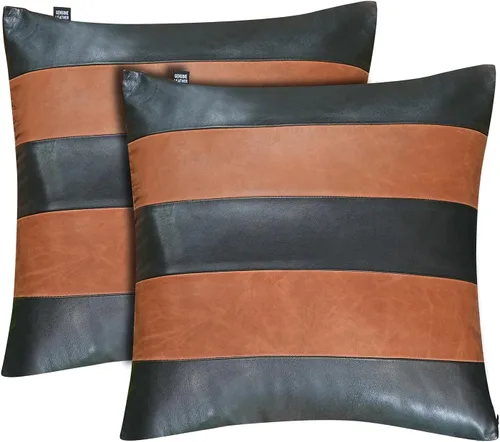 Miniatura 90 de Funda de almohada de piel de cordero – Funda de cojín decorativa para sofá – Fundas para sala de estar y dormitorio, 22 x 22 pulgadas – Paquete de 2