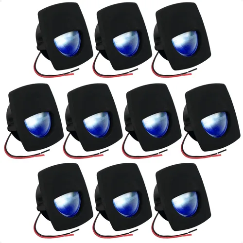 Miniatura 11 de Five Oceans - Luz LED de pasadizo para embarcación, luces LED azules de cortesía marinas, cuadradas para interior de barco, cubierta, cabina