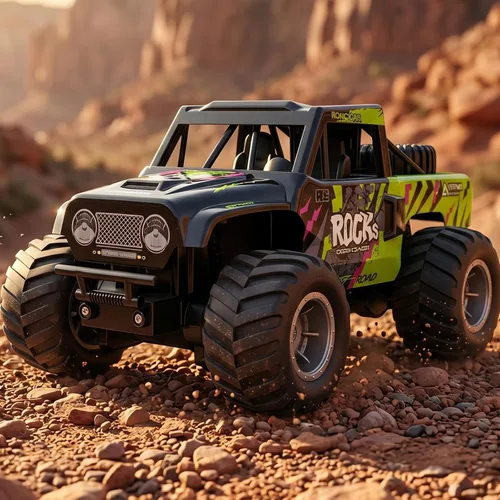 Miniatura 10 de KB KAIBO - Camiones monstruo impermeables para niños, 2.4G, coche RC anfibio, 1:16, barco RC todo terreno para niños y adultos, 4WD, 2 baterías Q156